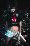 Darkest Fox Raw Edge Crop Top Darkest Fox