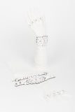 Bianco Lasercut Leather Handcuffs Fräulein Kink