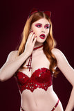 Rosso Lasercut Leather Bra Fräulein Kink