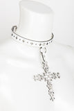Bianco Lasercut Leather Choker Fräulein Kink