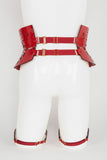 Rosso Lasercut Leather Lingerie Set Fräulein Kink