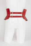 Rosso Lasercut Leather Lingerie Set Fräulein Kink