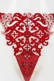 Rosso Lasercut Leather Lingerie Set Fräulein Kink