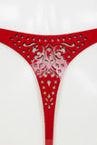 Rosso Lasercut Leather Lingerie Set Fräulein Kink