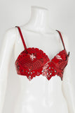 Rosso Lasercut Leather Lingerie Set Fräulein Kink