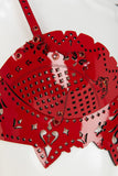 Rosso Lasercut Leather Lingerie Set Fräulein Kink