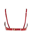 Rosso Lasercut Leather Bra Fräulein Kink