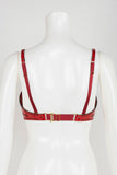 Rosso Lasercut Leather Lingerie Set Fräulein Kink