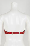 Rosso Lasercut Leather Lingerie Set Fräulein Kink
