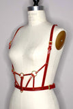 Inanna Strappy Leather Harness Bodice Love Lorn Lingerie