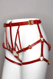Inanna Strappy Leather Harness Brief Love Lorn Lingerie
