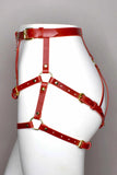 Inanna Strappy Leather Harness Brief Love Lorn Lingerie