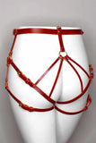 Inanna Strappy Leather Harness Brief Love Lorn Lingerie