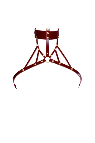 Inanna Wide Leather Collar Harness Love Lorn Lingerie