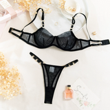 Noir Obsession 2-Piece Sheer Lingerie Set Lingerie By Coco