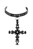 Nero Lasercut Leather Choker Fräulein Kink