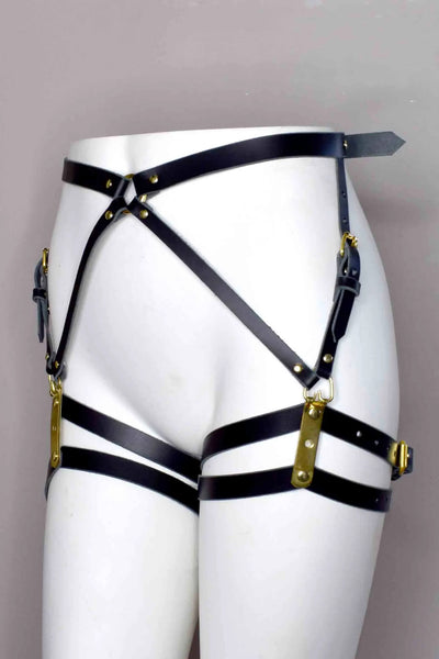 Nymph Leather Garter Leg Harness Love Lorn Lingerie
