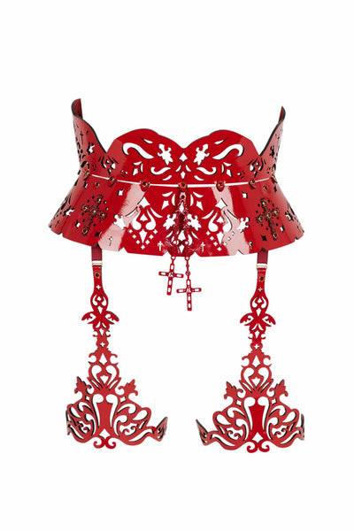 Rosso Waist Belt Garter Fräulein Kink