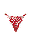 Rosso Lasercut Leather String Fräulein Kink