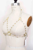 Tina Clear Vinyl Rhinestone Harness Bra Love Lorn Lingerie