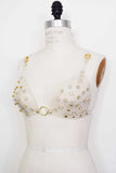 Tina Clear Vinyl Rhinestone Triangle Bralette Love Lorn Lingerie