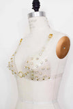 Tina Clear Vinyl Rhinestone Triangle Bralette Love Lorn Lingerie