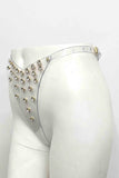 Tina Clear PVC Rhinestone High Cut Thong Love Lorn Lingerie