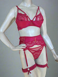 Saphire 4 Piece Lace Bondage Lingerie Set Lingerie By Coco
