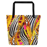 Wild Giraffe Zebra Tote Darkest Fox