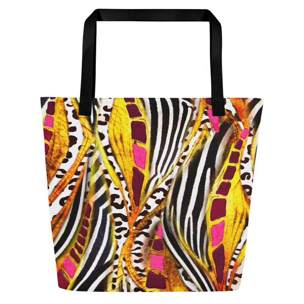 Wild Giraffe Zebra Tote Darkest Fox