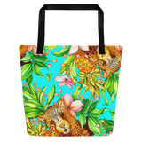 Wild Leopard Tote Darkest Fox