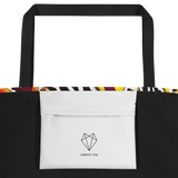 Wild Giraffe Zebra Tote Darkest Fox