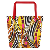 Wild Giraffe Zebra Tote Darkest Fox