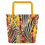 Wild Giraffe Zebra Tote Darkest Fox