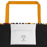 Wild Giraffe Zebra Tote Darkest Fox