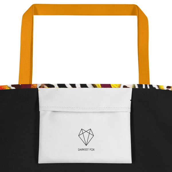 Wild Giraffe Zebra Tote Darkest Fox