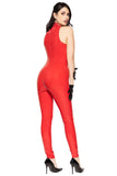 Angelica Glossy Red Catsuit Patrice Catanzaro