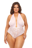 Aria Sheer Pink Lace Teddy • Curve Oh Là Là Chéri