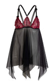 Burgundy Lace Babydoll Eros Veneziani
