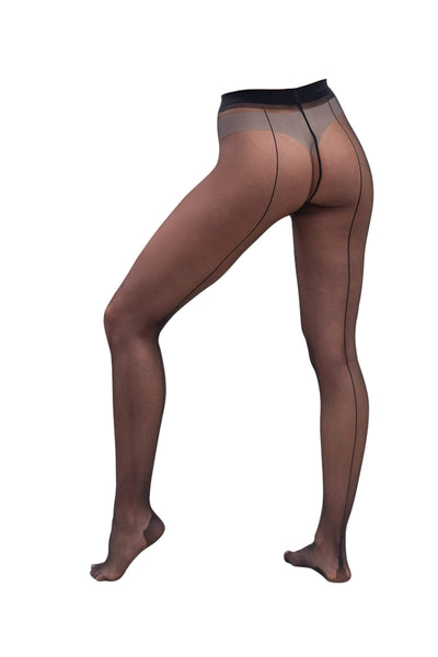 Sheer Back Seam Tights Threads