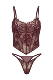 Cybille Bustier Set • Maroon Oh Là Là Chéri