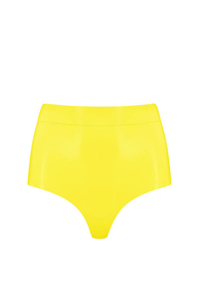 Yellow Latex Disco High Waist Pant Elissa Poppy