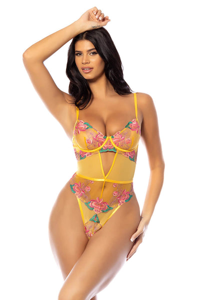 Elisabeth Embroidered Lace Teddy • Curve Oh Là Là Chéri