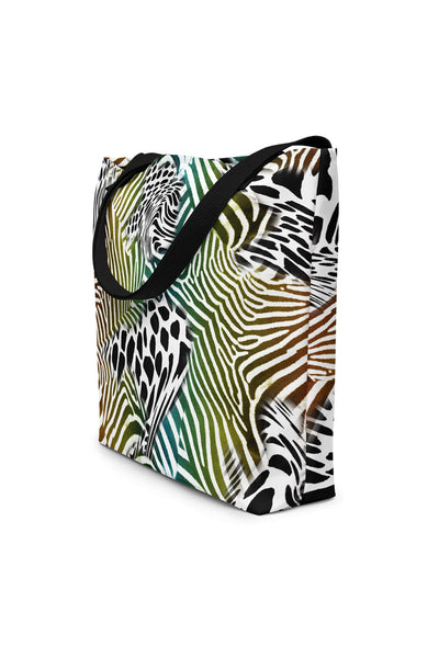 Wild Zebra Tote Darkest Fox