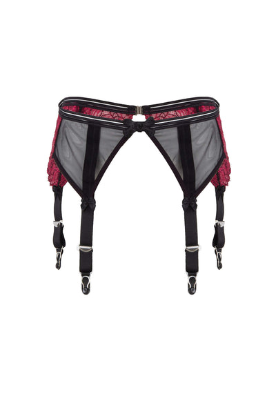 Bordeaux Lace Garter Belt Eros Veneziani