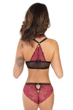 Bordeaux Lace Underwire Halfcup Bra Eros Veneziani