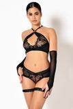 Ivy Mesh Garters Impudique