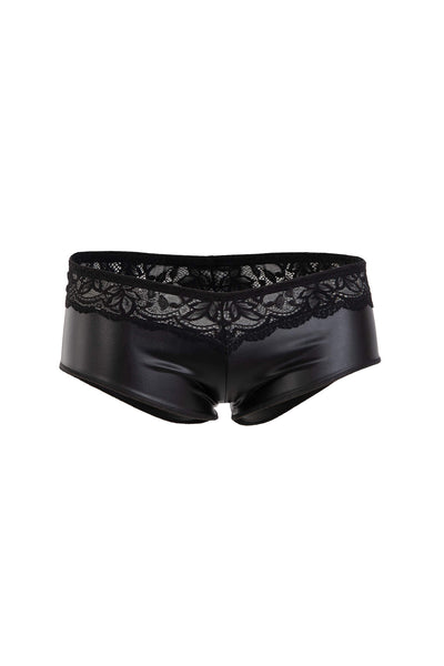 Vegan Leather Lace Hot Pants Eros Veneziani