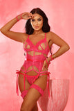 Layla Seductive Sheer Lace Corset Set Lingerie By Coco