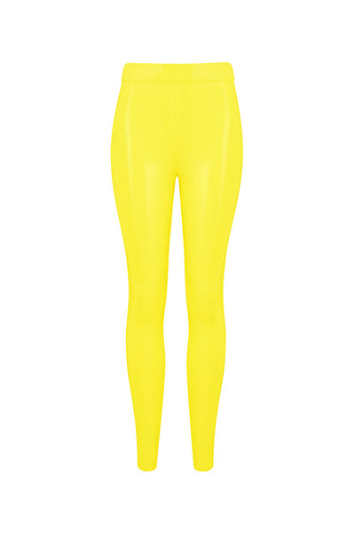 Yellow Latex Leggings Elissa Poppy